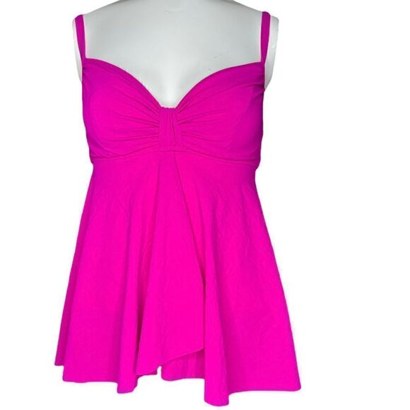 NWT Profile by Gottex 32D MAGENTA tankini swim top with underwire - Picture 3 of 12